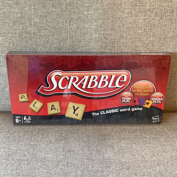 NIB SCRABBLE The Classic Word Game with Power Tiles- 2-4 players - Ages 8+ - Picture 1 of 5